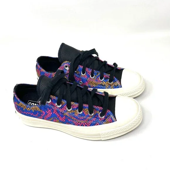 Converse CHUNK 70 OX Blue Pink Egret Canvas Low Top Sneaker Women's Size 570265C - Picture 4 of 11